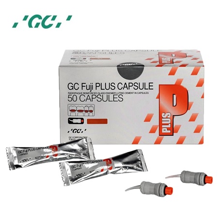 GC Fuji Plus Resin-modified Glass Ionomer Cement Capsules, Box of 50